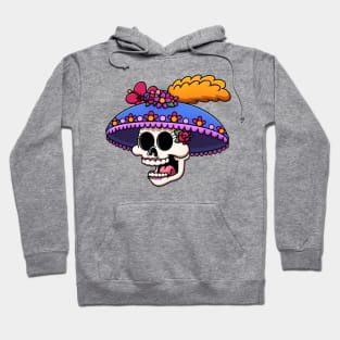 Day Of The Dead Mexican Catrina Skull Hoodie